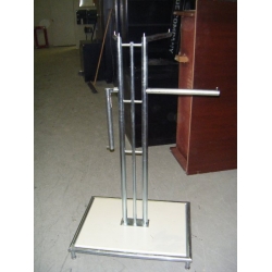 Stainless Adjustable Clothing Rack Retail Wheels Single